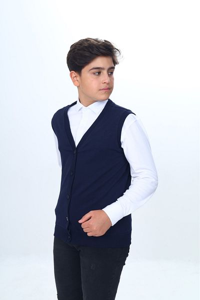 Toontoy Boy's School Buttoned Vest