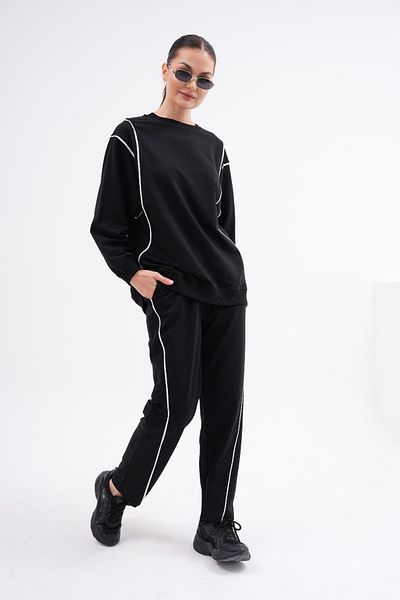 Marvella By Rasha Casual Two-Piece Tracksuit with Stylish Line Details