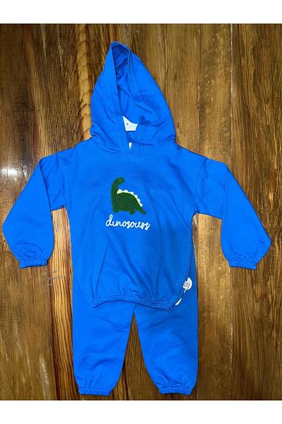 Işıltı kidss 6-24 Months Car Printed Suit Gray