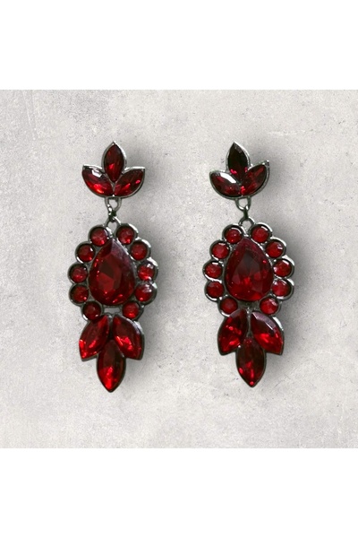 Sabek Bujiteri Lunara Crystal Stone Earrings - Bridal Henna Daily Use