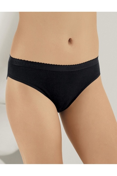 Şahinler Women's 6-Piece Ribbed Panties with Text Detail