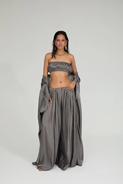 Feu de Lenfer JASMINE GRİ CROP TOP