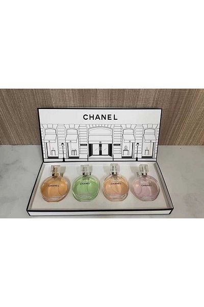 BOX Chanel Perfume Box Package, 4 Different Shapes, Different Scents, Unisex, 4*30ml