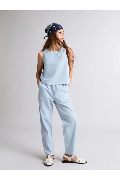 LC Waikiki Lcw Kids Blue Elastic Waist Girls' Pants
