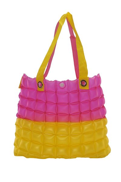 louisiana polo Women's Beach Bag Yellow Pink Inflatable Shoulder Bag Plj06