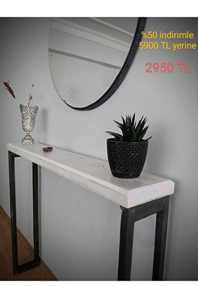 Tasarım Petek üstü aynalı ahşap dresuar, 100 cm antre-hol dresuar