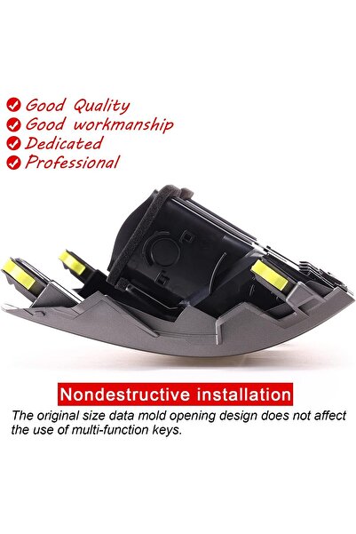 Toyota Corolla Dashboard Center Air Conditioner Vent Outlet Panel Compatible with Toyota Corolla Grey