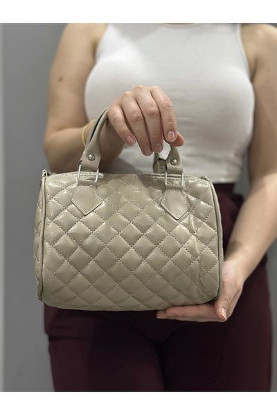 Işıltı kidss Capless Quilted Beige Skin Bag