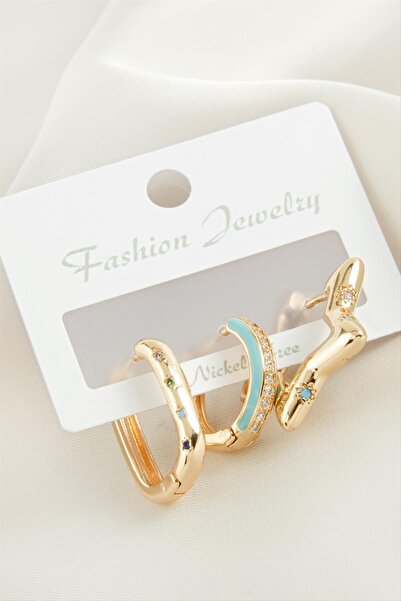 Angel Of Life 3 Pieces Star Zircon Stone Earrings