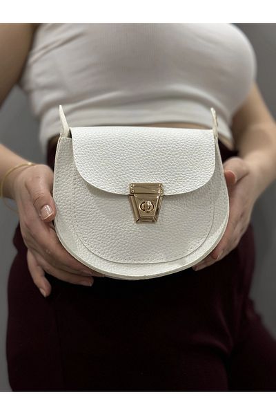 Işıltı kidss Classic Flap White Skin Bag