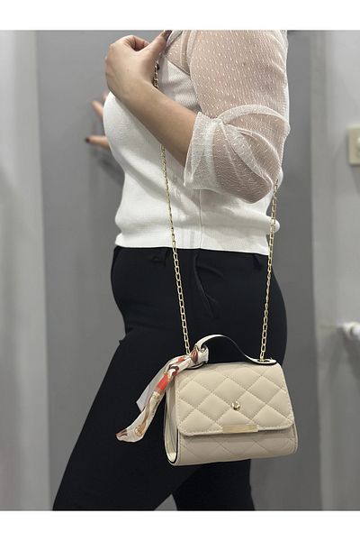 Işıltı kidss Beige Leather Zoje Bag