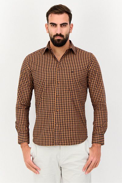 Kenneth Cole Men Regular Fit Allover Print Long Sleeve Shirt, Multicolor
