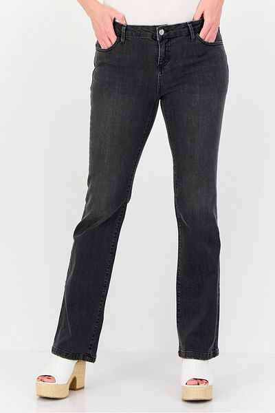 Don't Call Me Jennyfer Women Bootcut Fit Washed Stretchable Jeans, Black