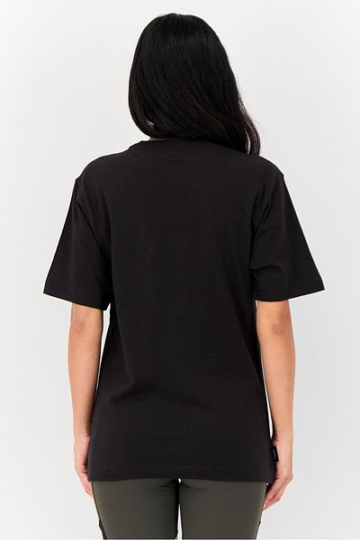 Puma Women Round Neck Short Sleeve Graphic Print T-Shirt, Black