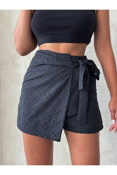 Işıltı kidss Brodeli Shorts Skirt S255075