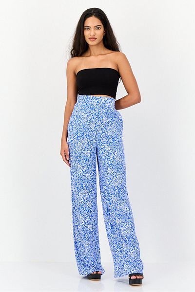 Koton Women Regular Fit Straight Leg Pants, Multicolor