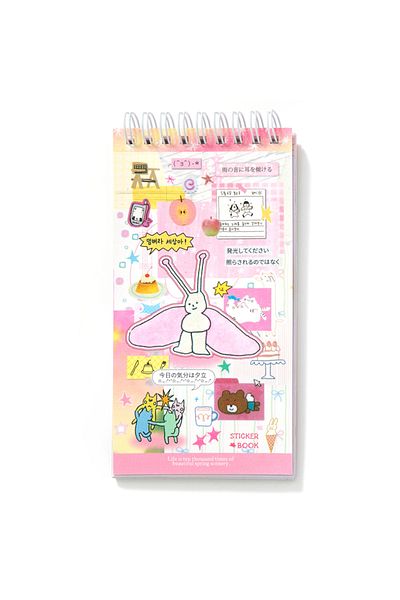 Choice A 20 Sheets Cartoon PET Sticker Book Diy Diary Decoration School Supply INS Hand account Stickers S.