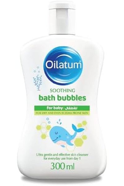Oilatum Baby Soothing Bath Bubbles, 300ml, Dry & Eczema Skin, Baby Bath, Gentle & Effective Cleanser