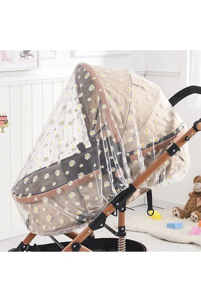 Choice White Daisy Baby Cart Sunshade Mosquito Net Universal Pram Net Buggys Insect Fly Net Protection Cove