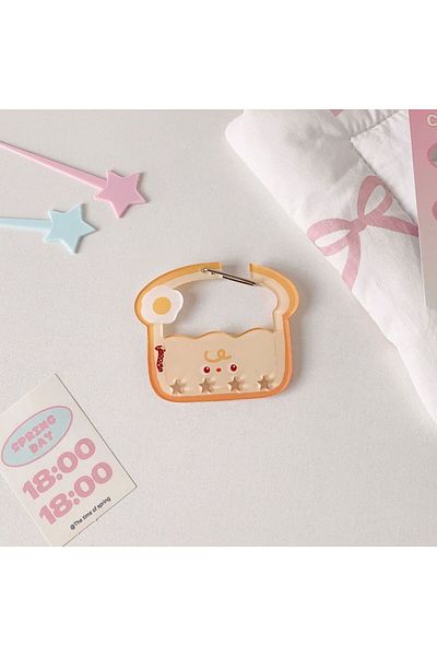 Choice Sandwich Cartoon Hamburger Fries Acrylic Key Decoration Carabiner Students' School Bag Pendant Sweet