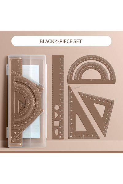 Choice Gold 4 In 1 Aluminum Alloy Ruler Stationery Set Aluminum Alloy Multifunctional Combination Ruler Tri