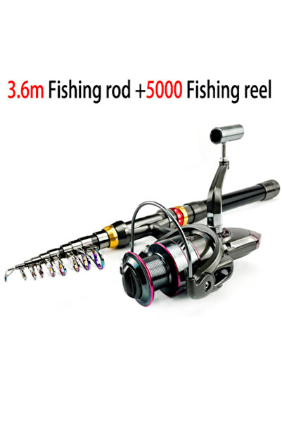 Choice4 3.6M Rod 5000 Reel 1.8-3.6m Carbon Fiber Fishing Rod And Reel Combo S...