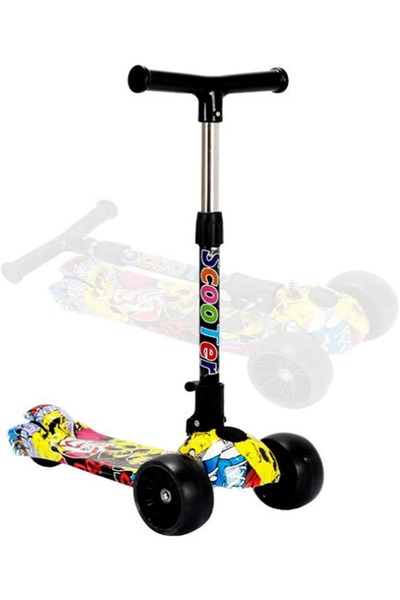 CoolBaby سكوتر ركل بثلاث عجلات قابل للتعديل للأطفال - صغير الحجم 25×58×57 سم