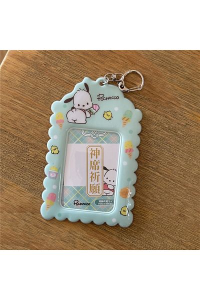 Miniso Pochacco Kawaii Cartoon Kuromi Cinnamoroll Pochacco 3-Inch PVC Card Holder Cute Girls Idol Photo Sto