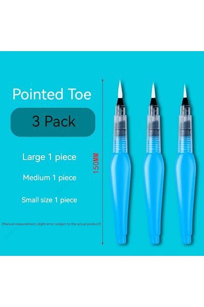 Choice 150mm 3pcs Pointed 3/6 Piece Water Color Brush Pen Set, Watercolor Paint Pens for Painting Markers R