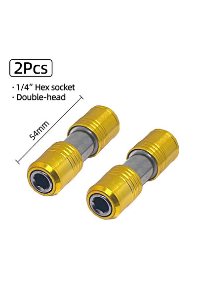 Choice1 2Pcs Portable Screwdriver Bit Holder Double Head Extension Rod Quick ...