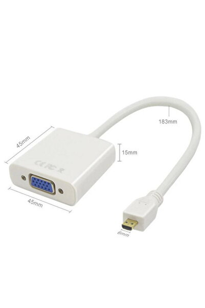 OEM Micro HDMI - VGA adapter, gold-plated plugs, audio cable included