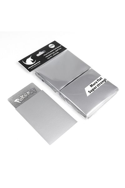 Choice silvery 100pcs 66x91mm 2.5"x3.5" Premium Trading Card Sleeves Standard Sized Board Game Cards for MT