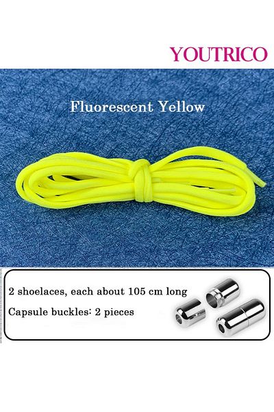 Youtrico Elastic No-Tie Shoelaces with Metal Capsule - Single Pair (1.05m)