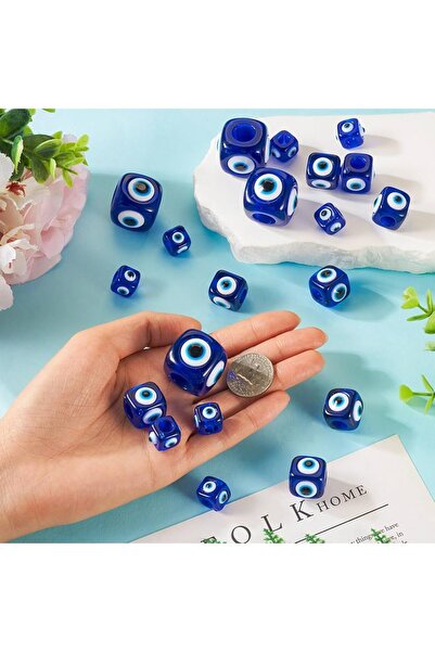 312 KONSEPT 8 bucăți de mărgele din plastic cu ochi rău de dimensiuni mari (a...