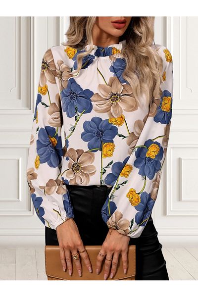 UniqueStore.ro Cămașă Carla albă cu imprimeu floral - XL