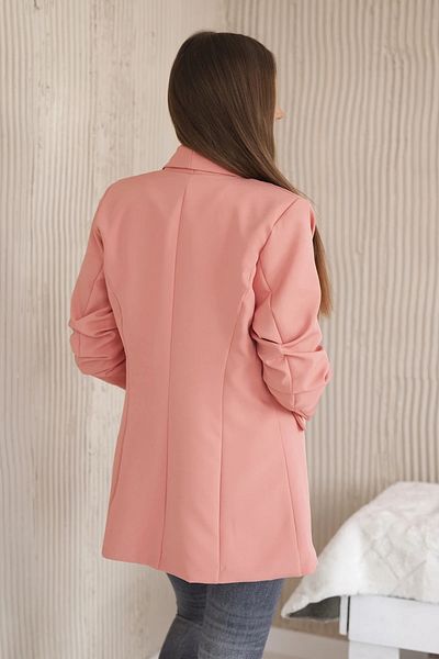 UniqueStore.ro Jachetă portocalie elegantă, cu mâneci drapate - mărime unică