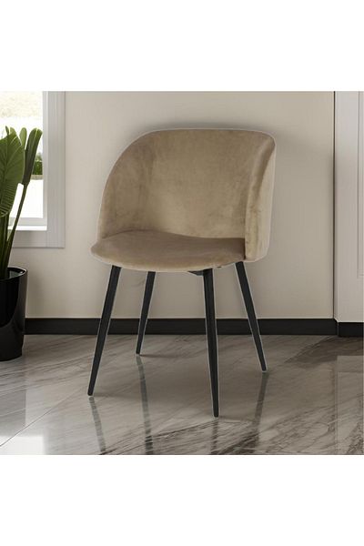rexa Beige velvet single chair