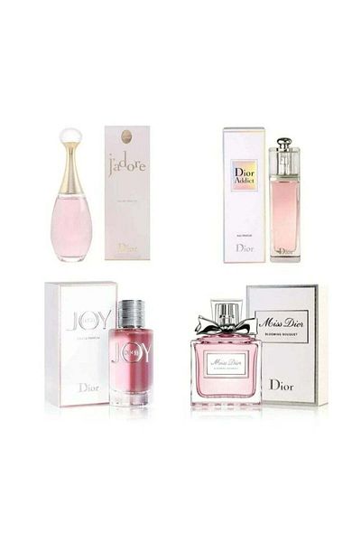 Miss Dior Unisex Perfume Mix Package of 4 Assorted Fragrances, 100ml