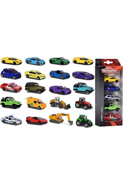 Majorette Street Cars Die-Cast Pack of 5 Assorted