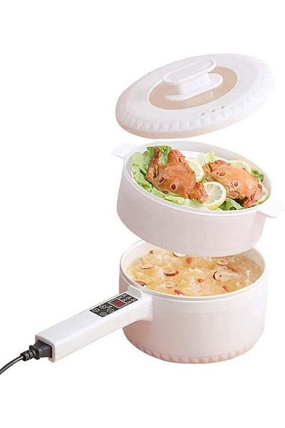 Saharaz 2L Multi Function Pot,With Stainless steel Steamer and Non-stick Pot Liner,for Various Cooking Way