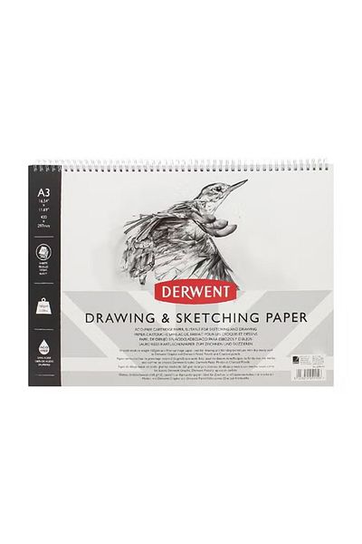 Derwent Landscape Drawing & Sketching Pad – White – Smooth Artist Paper for Pencils & Ink