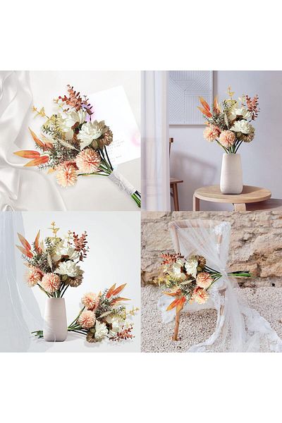 Saharaz 1-Bunch Artificial Peony Dandelion Bouquet,For Wedding Home Office Party Hotel Window Decoration
