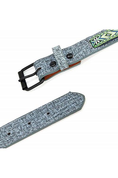 Kito Lee Dog Collar, Stainless Steel/leather, Multicolor, Size L