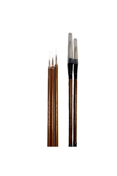 Pin Art Brush Wolf Hair Tile Starter Brush Set