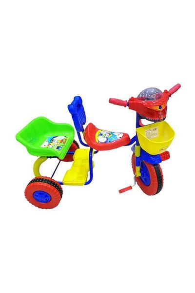 rexa Comfortable & Colorful Three-Wheeler Bike – With Extra Seat & Backrest | Fun & Stable Ride for Kids