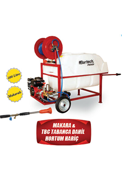 BARTECH PM400-Y Yatay Depolu Benzinli İlaçlama Makinesi 400 Litre - 22'lik Akuple Pompalı