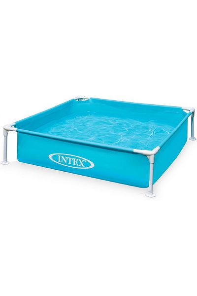 Intex 4ft x 12in Mini Frame Kiddie Pool – Durable Vinyl Above-Ground Swimming Pool for Kids Ages 3+