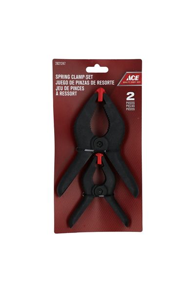 ACE 2-Piece Spring Clamp Set Black