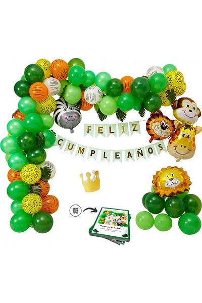 LaulaStyle children's birthday set, multicolor, latex/foil, 78 pieces