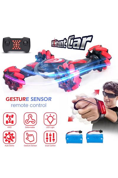 rexa 2.4G Twisting Off-Road Vehicle Music Dancing Two Side Driving Gesture Sensing RC Stunt 37.5cm